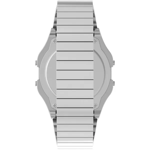 Timex Mens Classic Digital 34mm WatchSilverTone