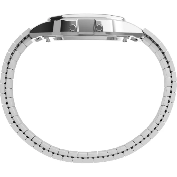 Timex Mens Classic Digital 34mm WatchSilverTone