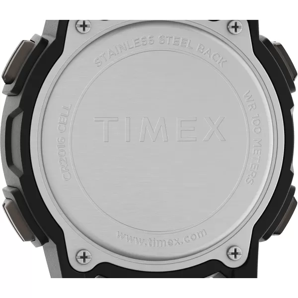 Timex Mens Expedition CAT 41mm Watch  Black Strap Digital Dial Black Case