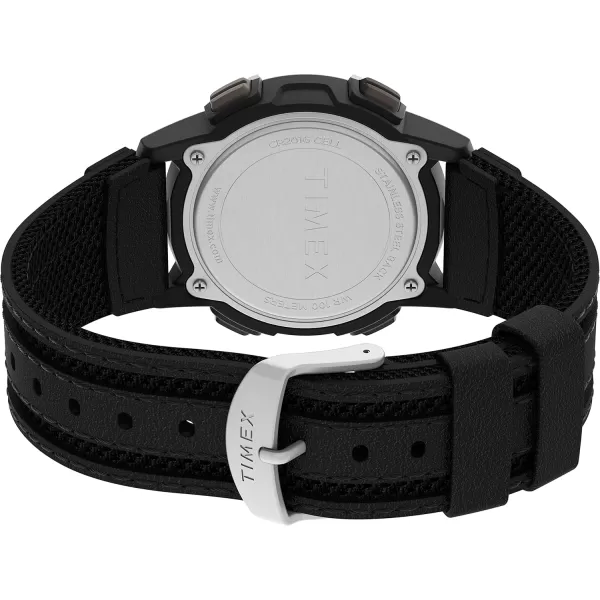 Timex Mens Expedition CAT 41mm Watch  Black Strap Digital Dial Black Case