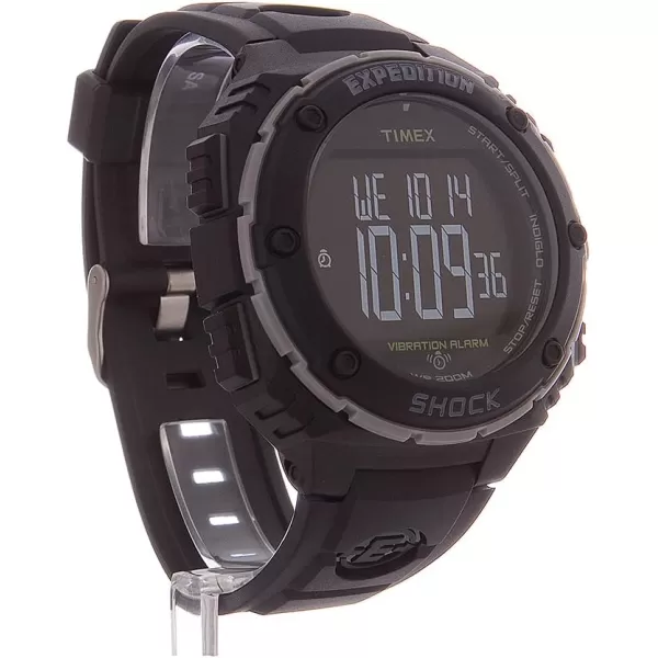 Timex Mens Expedition Shock XL Vibrating Alarm 50mm WatchBlackNegative