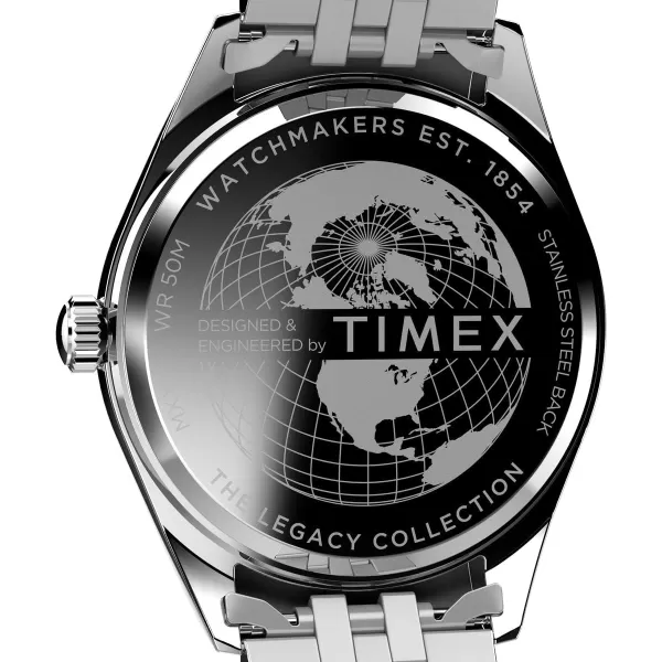 Timex Mens Legacy 41mm WatchSilverToneGreen