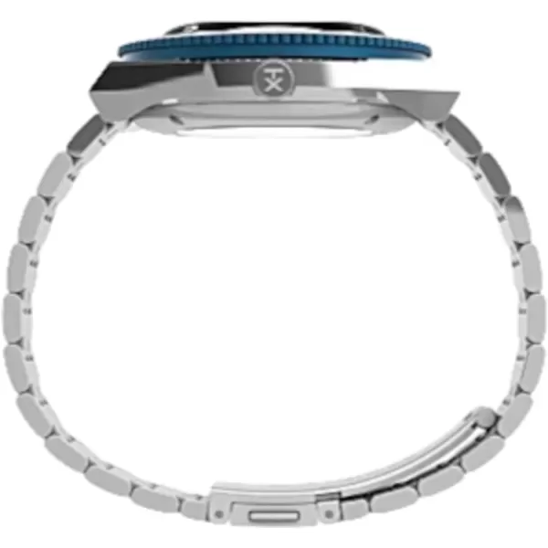 Timex Mens M79 Automatic 40mm WatchStainless SteelBlueStainless Steel