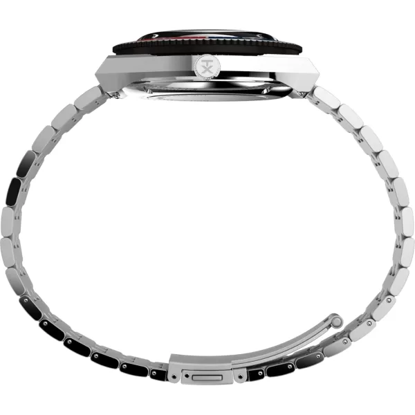 Timex Mens M79 Automatic 40mm WatchStainless SteelBlueStainless Steelredblue