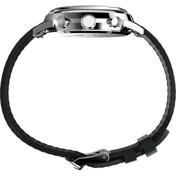 Timex Mens Marlin 40mm WatchBlackSilverToneStainless Steel