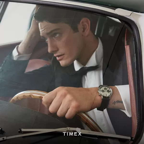 Timex Mens Marlin 40mm WatchBlackSilverToneStainless Steel