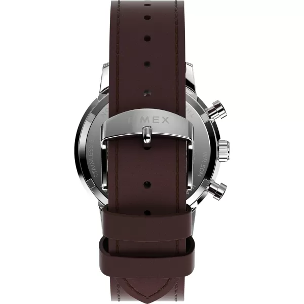 Timex Mens Marlin 40mm WatchBrownGreenStainless Steel