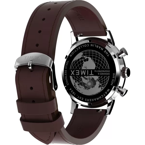 Timex Mens Marlin 40mm WatchBrownGreenStainless Steel