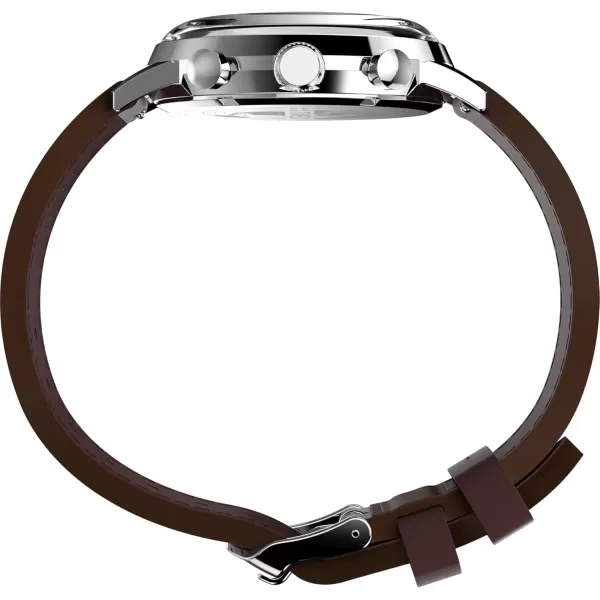 Timex Mens Marlin 40mm WatchBrownGreenStainless Steel