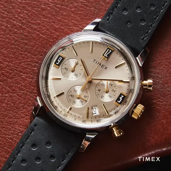 Timex Mens Marlin 40mm WatchBrownOtherTwoTone