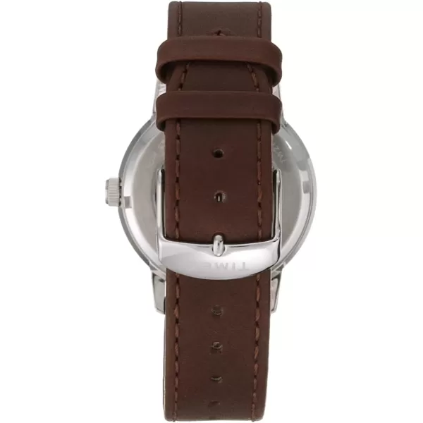 Timex Mens Marlin 40mm WatchBrownSilverToneStainless Steel