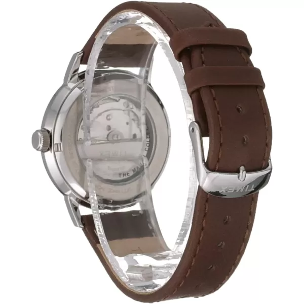 Timex Mens Marlin 40mm WatchBrownSilverToneStainless Steel