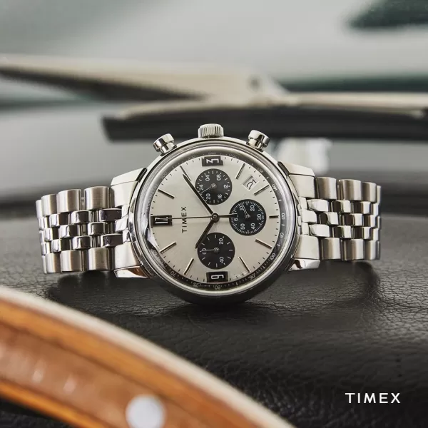 Timex Mens Marlin 40mm WatchStainless SteelSilverToneStainless Steel