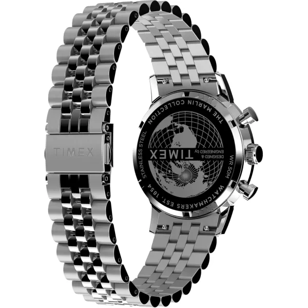 Timex Mens Marlin 40mm WatchStainless SteelSilverToneStainless Steel