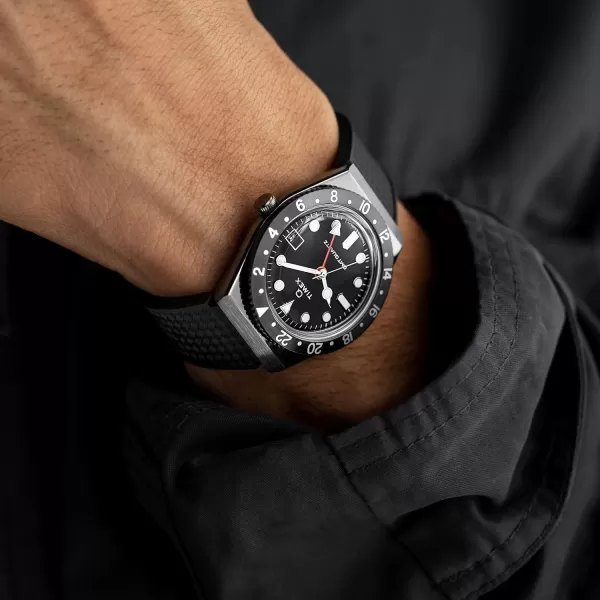 Timex Mens Q GMT 38mm WatchBlack