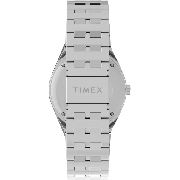 Timex Mens Q GMT 38mm WatchBlackSilver