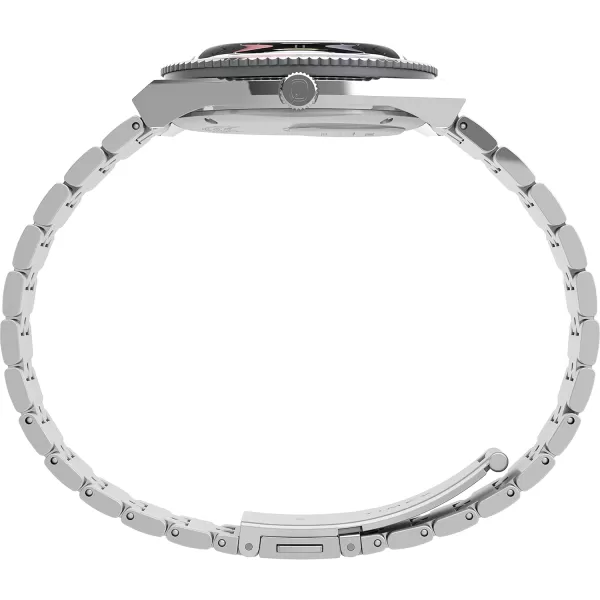Timex Mens Q GMT 38mm WatchBlackSilver