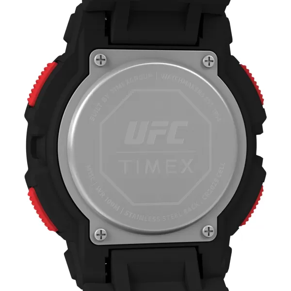 Timex Mens UFC Rumble 50mm Watch  Black Strap Digital Dial Black CaseBlackDigitalBlack