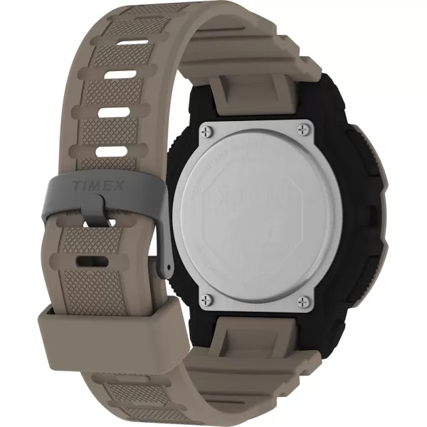 Timex Mens UFC Rumble 50mm Watch  Black Strap Digital Dial Black CaseTanDigitalBlack
