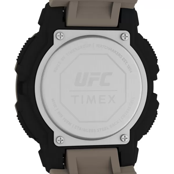Timex Mens UFC Rumble 50mm Watch  Black Strap Digital Dial Black CaseTanDigitalBlack