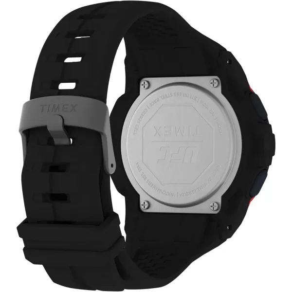 Timex Mens UFC Rush 52mm Watch  Black Strap Digital Dial Black CaseBlackDigitalBlack