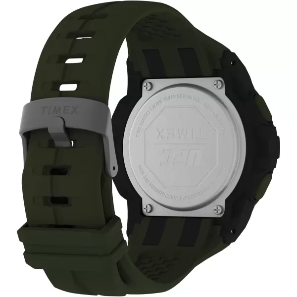 Timex Mens UFC Rush 52mm Watch  Black Strap Digital Dial Black CaseGreenDigitalBlack