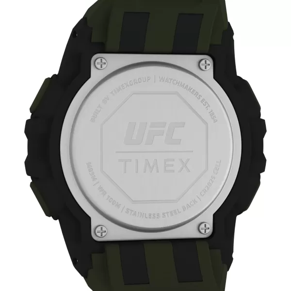 Timex Mens UFC Rush 52mm Watch  Black Strap Digital Dial Black CaseGreenDigitalBlack