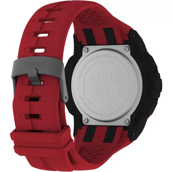 Timex Mens UFC Rush 52mm Watch  Black Strap Digital Dial Black CaseRedDigitalBlack