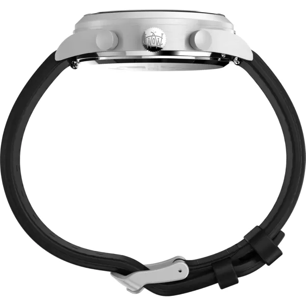 Timex Mens Waterbury Traditional 42mm Watch  Black Strap SilverTone Dial Stainless Steel CaseBlackSilverToneStainless Steel