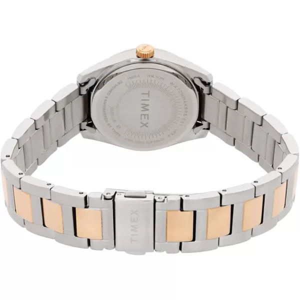 Timex Womens Highview 32mm WatchRoseGold ToneSilverToneRoseGold Tone