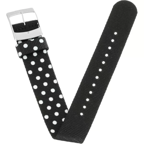 Timex Womens TW2P86600 Weekender Reversible BlackWhite Dots Nylon SlipThru Strap Watch