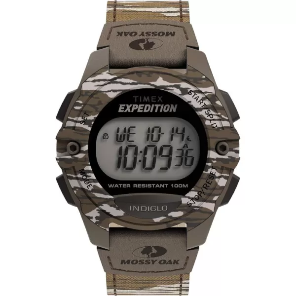 Timex Expedition Digital Chrono Alarm Timer 39mm WatchMossy Oak Original Bottomland Camo