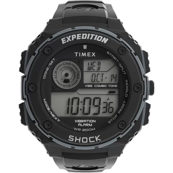 Timex Mens Expedition Vibe Shock 50mm WatchBlackGray