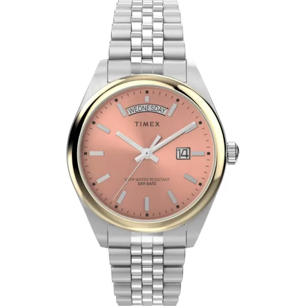Timex Mens Legacy 41mm WatchStainless SteelPinkStainless Steel