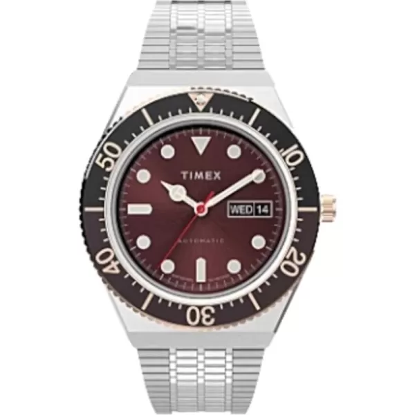 Timex Mens M79 Automatic 40mm WatchStainless SteelBrownStainless Steel