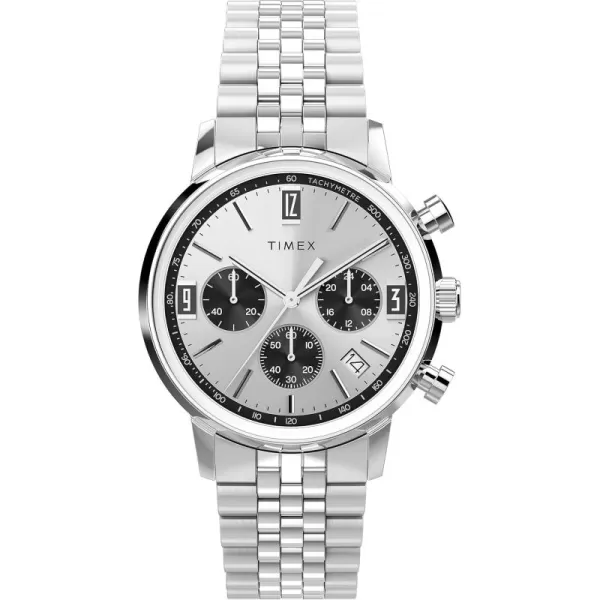 Timex Mens Marlin 40mm WatchStainless SteelSilverToneStainless Steel