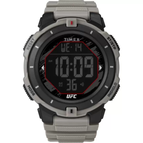 Timex Mens UFC Rumble 50mm Watch  Black Strap Digital Dial Black CaseTanDigitalBlack