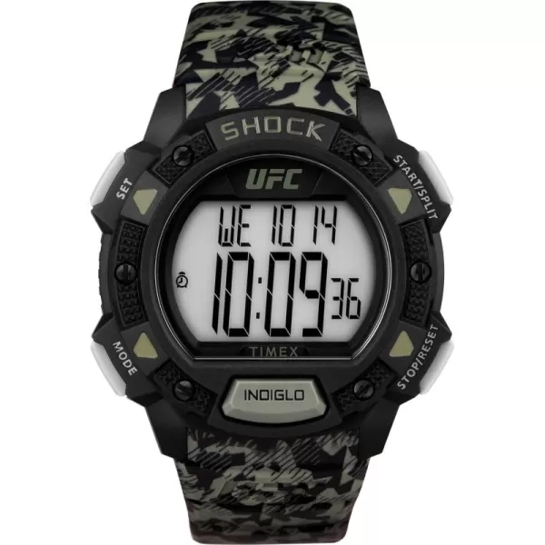 Timex UFC Mens Core Shock 45mm WatchCamoDigitalBlack