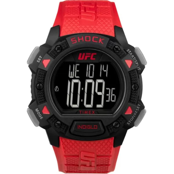 Timex UFC Mens Core Shock 45mm WatchRedDigitalBlack