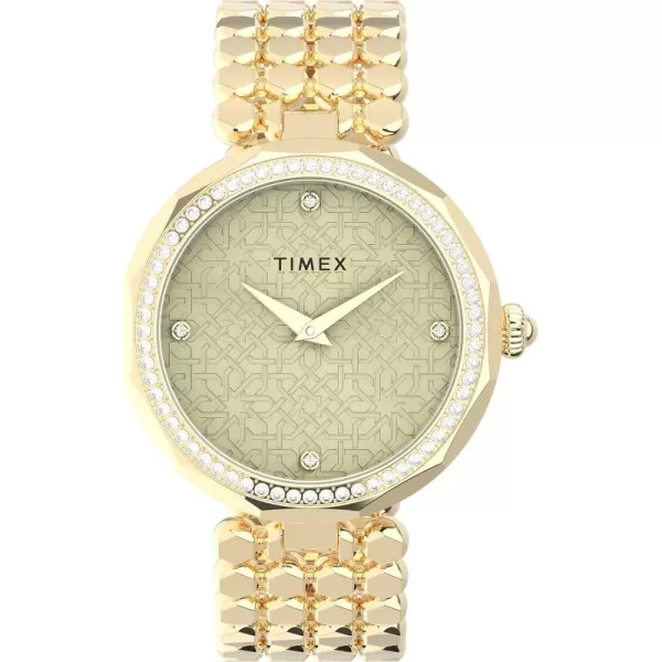 Timex Womens Asheville 34mm WatchGoldChampagne