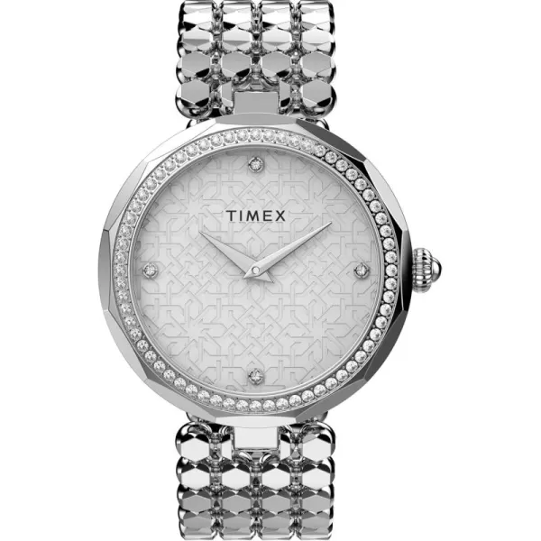 Timex Womens Asheville 34mm WatchSilverTone