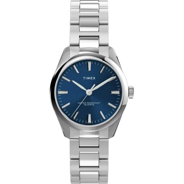 Timex Womens Highview 32mm WatchSilverToneBlueSilverTone