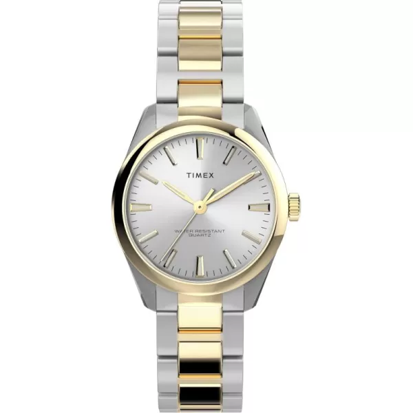 Timex Womens Highview 32mm WatchTwoToneSilverToneTwoTone