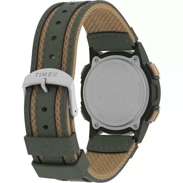 Timex Mens Expedition CAT5 41mm Watch  Green Strap Digital Dial Green CaseGreenDigitalGreen