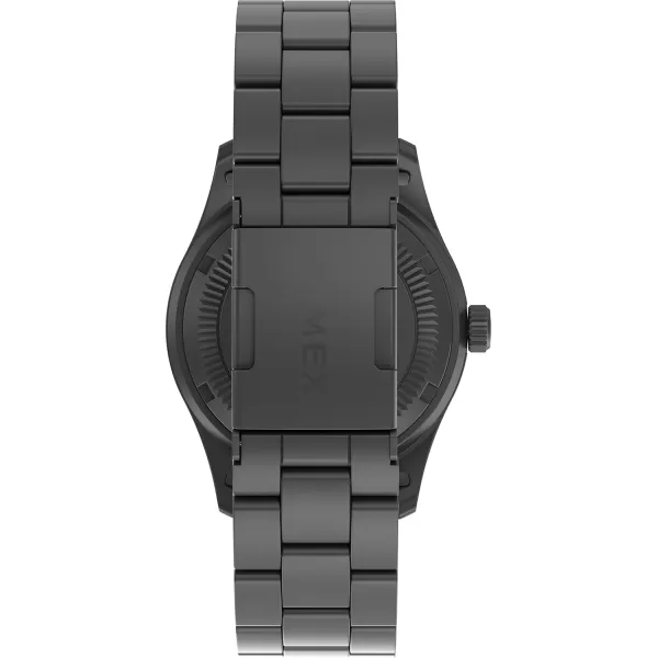 Timex Mens Expedition North Field Post Mechanical 38mm Watch  Black Dial Stainless Steel Case with Black Stainless Steel Bracelet