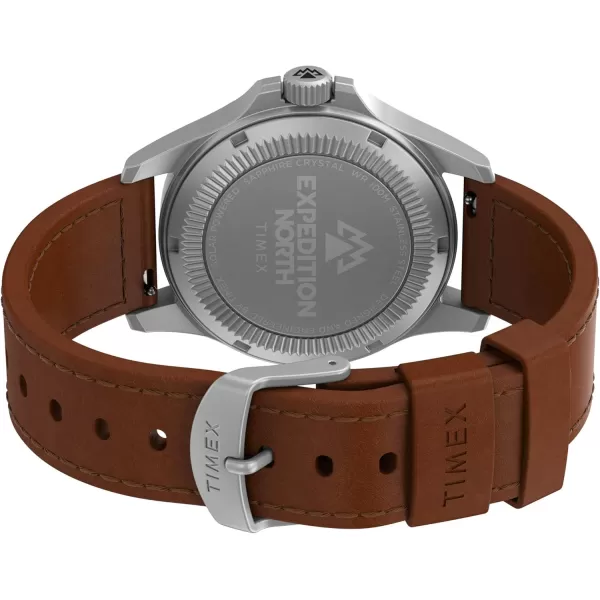 Timex Mens Expedition North Field Post Solar 41mm WatchBrownBlue