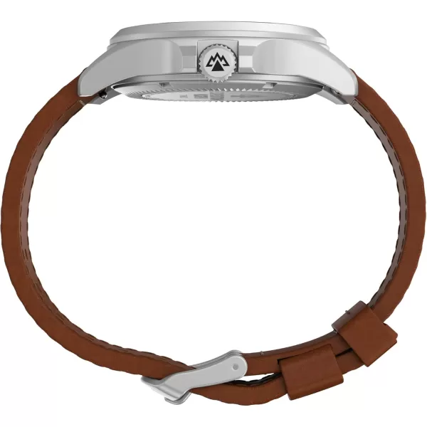 Timex Mens Expedition North Field Post Solar 41mm WatchBrownBlue