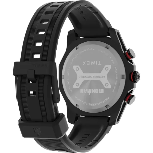 Timex Mens Ironman Adrenaline 48mm Watch  Black Strap Black Dial Black CaseBlackBlackBlack