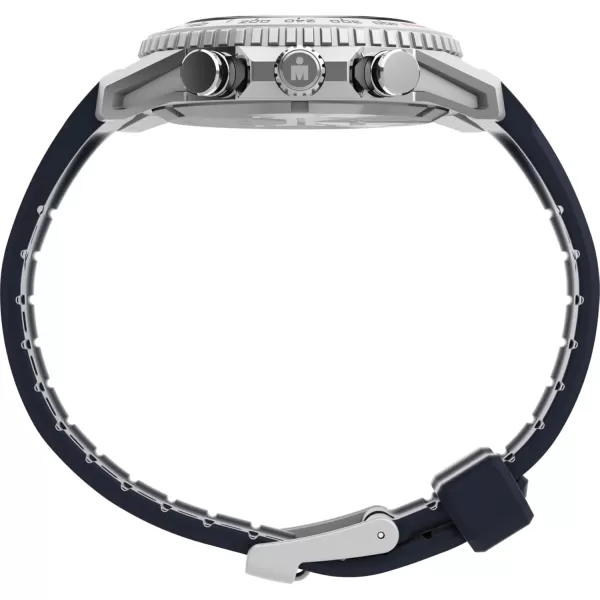 Timex Mens Ironman Adrenaline 48mm Watch  Black Strap Black Dial Black CaseBlueBlueSilverTone
