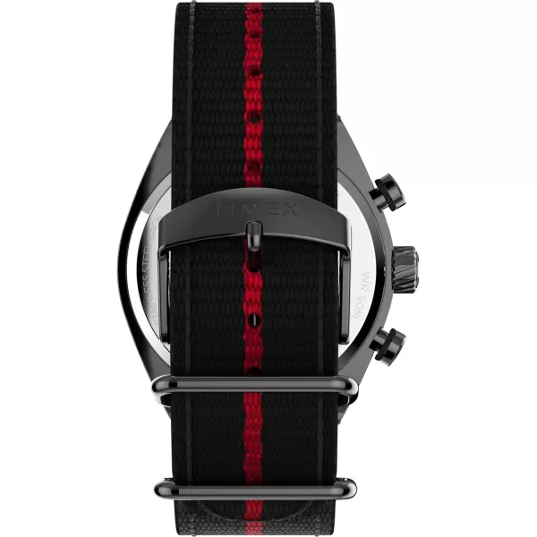 Timex Mens Legacy Tonneau 42mm Watch  Black Strap Black Dial Stainless Steel CaseBlackBlackGunmetal